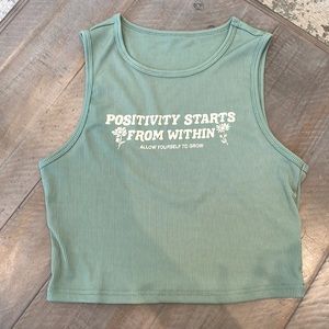 Sage green crop top